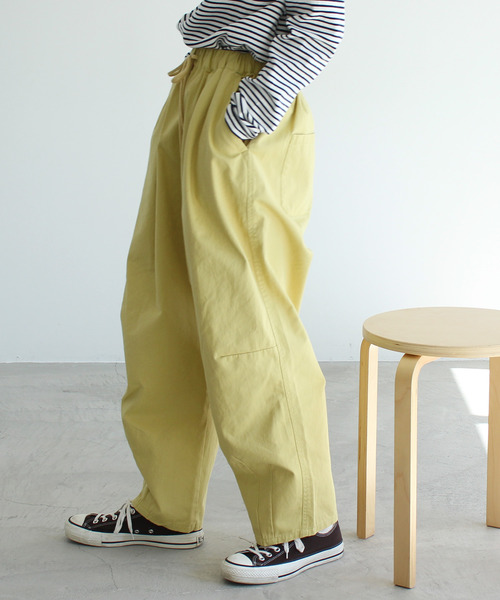 PAR ICI（パーリッシィ）の「コットンツイル ボリュームパンツ