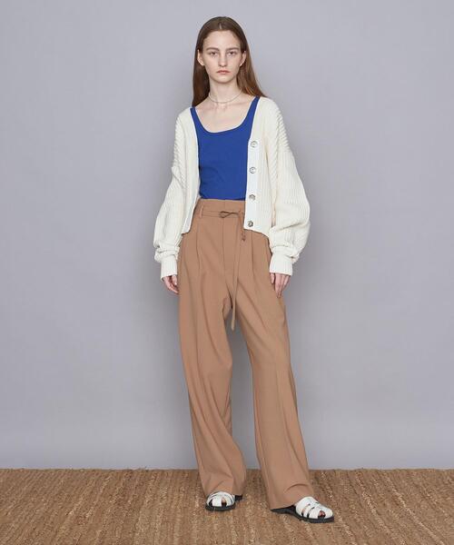 AEWEN MATOPH（イウエン マトフ）の「＜AEWEN MATOPH（イウエン マトフ）＞C/NY アゼ スナップ Vネックカーディガン（カーディガン/ボレロ・レディース・ブラック/オフホワイト・FREE）」の7枚目の写真