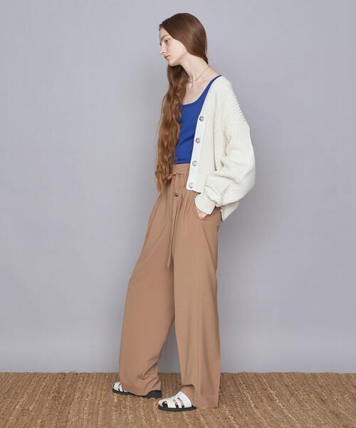 AEWEN MATOPH（イウエン マトフ）の「＜AEWEN MATOPH（イウエン マトフ）＞C/NY アゼ スナップ Vネックカーディガン（カーディガン/ボレロ・レディース・ブラック/オフホワイト・FREE）」の12枚目の写真