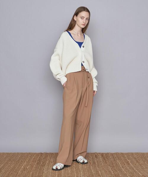 AEWEN MATOPH（イウエン マトフ）の「＜AEWEN MATOPH（イウエン マトフ）＞C/NY アゼ スナップ Vネックカーディガン（カーディガン/ボレロ・レディース・ブラック/オフホワイト・FREE）」の19枚目の写真