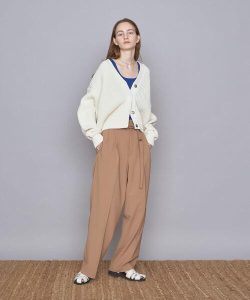 AEWEN MATOPH（イウエン マトフ）の「＜AEWEN MATOPH（イウエン マトフ）＞C/NY アゼ スナップ Vネックカーディガン（カーディガン/ボレロ・レディース・ブラック/オフホワイト・FREE）」の17枚目の写真