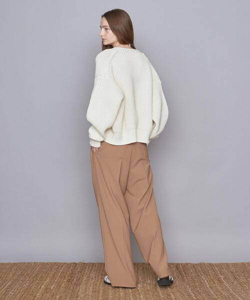 AEWEN MATOPH（イウエン マトフ）の「＜AEWEN MATOPH（イウエン マトフ）＞C/NY アゼ スナップ Vネックカーディガン（カーディガン/ボレロ・レディース・ブラック/オフホワイト・FREE）」の15枚目の写真