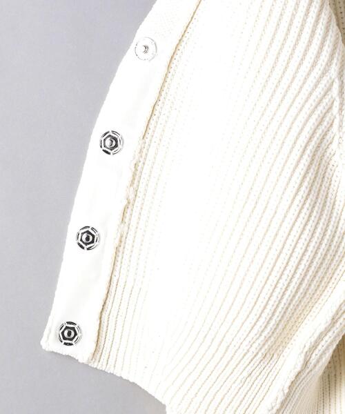 AEWEN MATOPH（イウエン マトフ）の「＜AEWEN MATOPH（イウエン マトフ）＞C/NY アゼ スナップ Vネックカーディガン（カーディガン/ボレロ・レディース・ブラック/オフホワイト・FREE）」の13枚目の写真