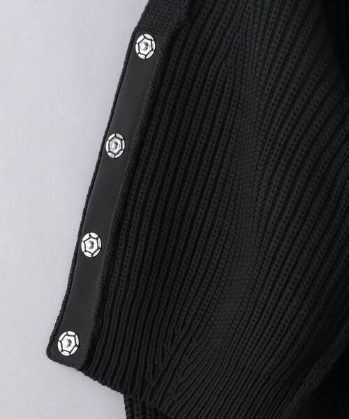 AEWEN MATOPH（イウエン マトフ）の「＜AEWEN MATOPH（イウエン マトフ）＞C/NY アゼ スナップ Vネックカーディガン（カーディガン/ボレロ・レディース・ブラック/オフホワイト・FREE）」の9枚目の写真