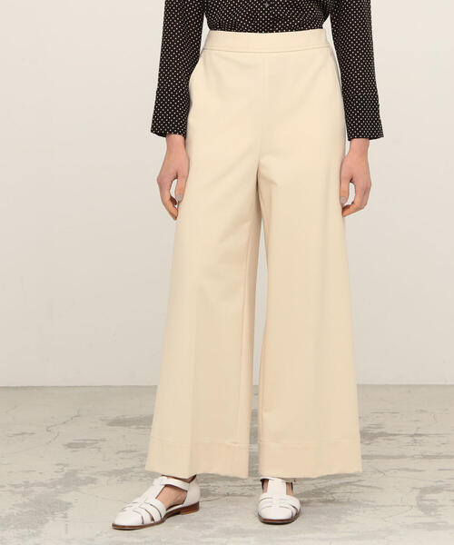 TOMORROWLAND （トゥモローランド）の「ハイツイストポンチ ワイドパンツ（その他パンツ・レディース・ネイビー/ライトベージュ・36/34）」の7枚目の写真