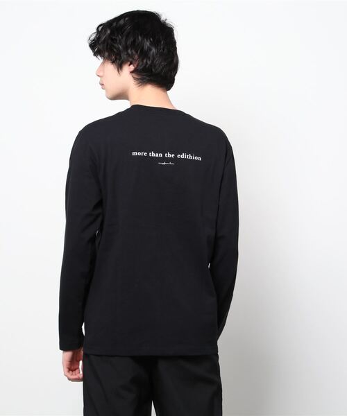TRAP/U (トラップユー)の「フロント メッセージプリント コットン 天竺 ロングTシャツ(Tシャツ/カットソー・メンズ・ブラック/ホワイト/サックスブルー・L/M)」の11枚目の写真