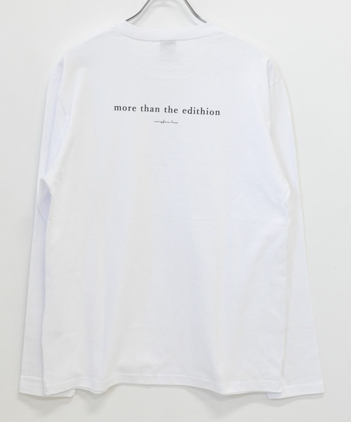 TRAP/U (トラップユー)の「フロント メッセージプリント コットン 天竺 ロングTシャツ(Tシャツ/カットソー・メンズ・ブラック/ホワイト/サックスブルー・L/M)」の5枚目の写真