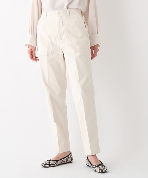 OPAQUE.CLIP（オペークドットクリップ）の「◆オーガニックコットン ベイカーパンツ（その他パンツ・レディース・オフホワイト/グレー系その他/カーキ/ブラウン系その他・42/40/36/38/34）」の2枚目の写真