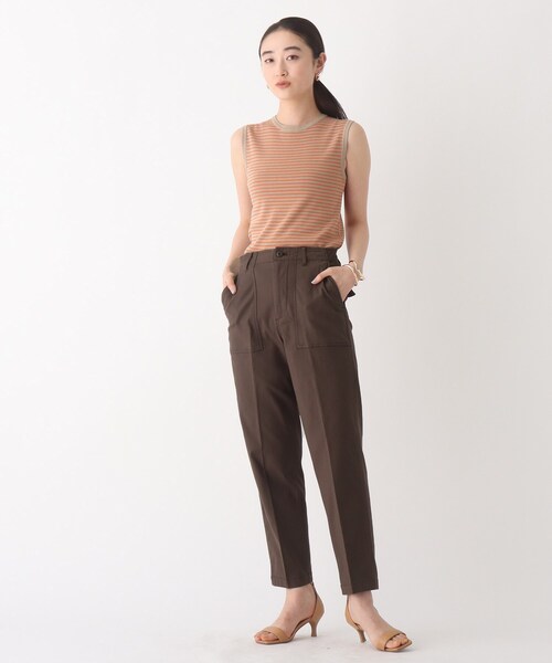 OPAQUE.CLIP（オペークドットクリップ）の「◆オーガニックコットン ベイカーパンツ（その他パンツ・レディース・オフホワイト/グレー系その他/カーキ/ブラウン系その他・42/40/36/38/34）」の6枚目の写真