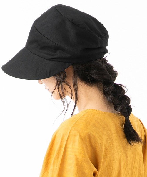 QUEENHEAD（クイーンヘッド）の「つば広キャスケット(クレンゼ使用)（キャスケット・レディース・ブラック/ベージュ/ネイビー/カーキ・X-LARGE/XX-LARGE/FREE）」の10枚目の写真