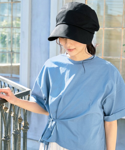 QUEENHEAD（クイーンヘッド）の「つば広キャスケット(クレンゼ使用)（キャスケット・レディース・ブラック/ベージュ/ネイビー/カーキ・X-LARGE/XX-LARGE/FREE）」の7枚目の写真