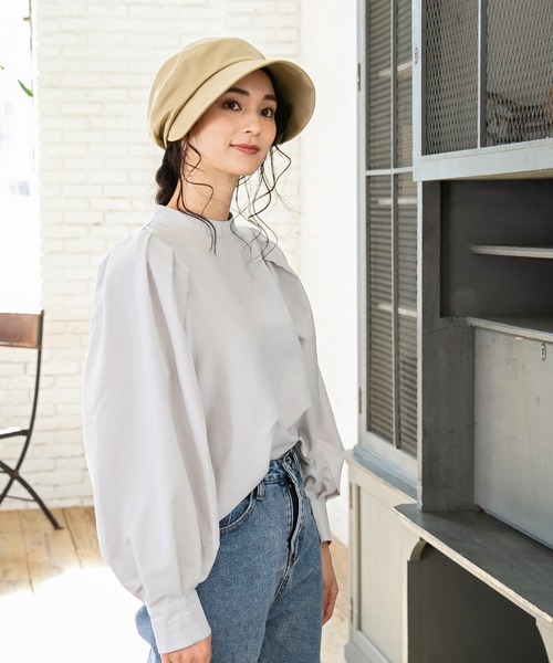 QUEENHEAD（クイーンヘッド）の「つば広キャスケット(クレンゼ使用)（キャスケット・レディース・ブラック/ベージュ/ネイビー/カーキ・X-LARGE/XX-LARGE/FREE）」の12枚目の写真