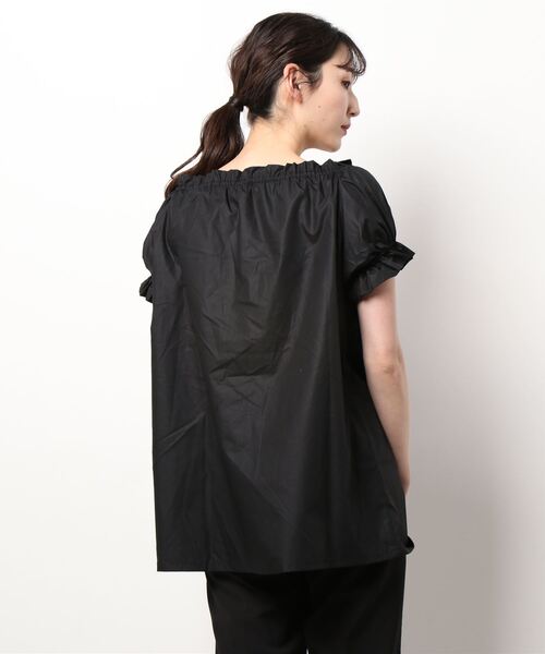 Maunaloa(マウナロア)の「【Maunaloa】パフフレンチ袖ブラウス(シャツ/ブラウス・レディース・ブラック/ホワイト・L/M/S)」の6枚目の写真