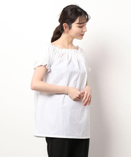 Maunaloa(マウナロア)の「【Maunaloa】パフフレンチ袖ブラウス(シャツ/ブラウス・レディース・ブラック/ホワイト・L/M/S)」の8枚目の写真