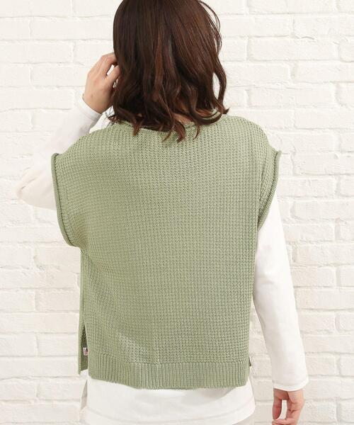 SHOO・LA・RUE（シューラルー）の「◆リネンライクざっくりベスト（ベスト・レディース・ライトグリーン/サンドベージュ/ホワイト系5/イエロー系2・00）」の14枚目の写真