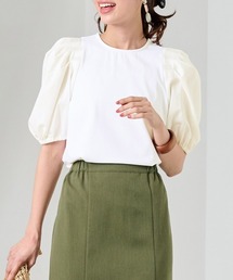 セール】バックレース使いニットソーチュニック（Tシャツ/カットソー