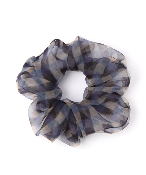 studio CLIP（スタディオクリップ）の「チェックシースルーシュシュ（シュシュ・レディース・ネイビー/オレンジ/グリーン・FREE）」の3枚目の写真