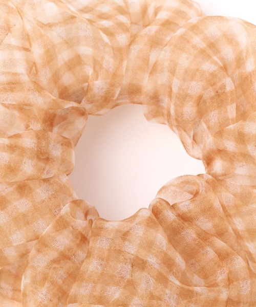 studio CLIP（スタディオクリップ）の「チェックシースルーシュシュ（シュシュ・レディース・ネイビー/オレンジ/グリーン・FREE）」の4枚目の写真