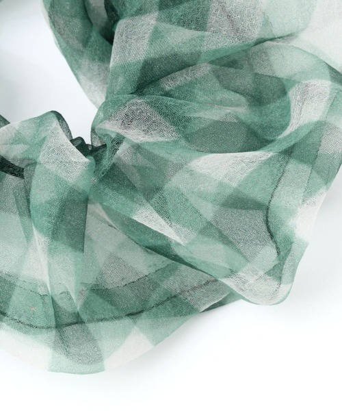 studio CLIP（スタディオクリップ）の「チェックシースルーシュシュ（シュシュ・レディース・ネイビー/オレンジ/グリーン・FREE）」の6枚目の写真