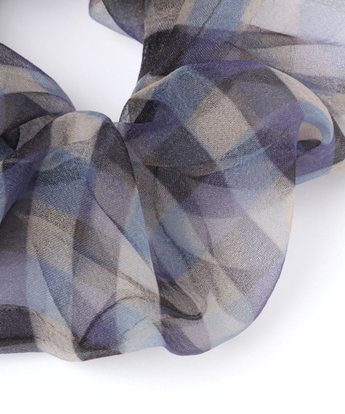 studio CLIP（スタディオクリップ）の「チェックシースルーシュシュ（シュシュ・レディース・ネイビー/オレンジ/グリーン・FREE）」の7枚目の写真