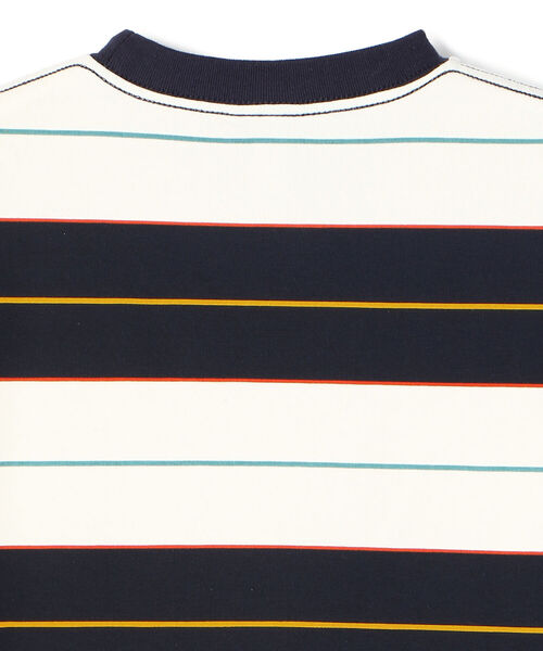 schott（ショット）の「Schott/ショット/MULTI BORDER T-SHIRT/マルチボーダー Tシャツ（Tシャツ/カットソー・メンズ・ブラック/グレー/ネイビー・X-LARGE/LARGE/MEDIUM/XX-LARGE）」の6枚目の写真