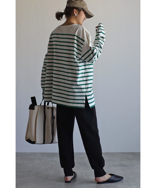 Bonjour Sagan（ボンジュールサガン）の「センターステッチフラットサンダル（サンダル・レディース・ブラック/アイボリー・S/M/L）」の15枚目の写真