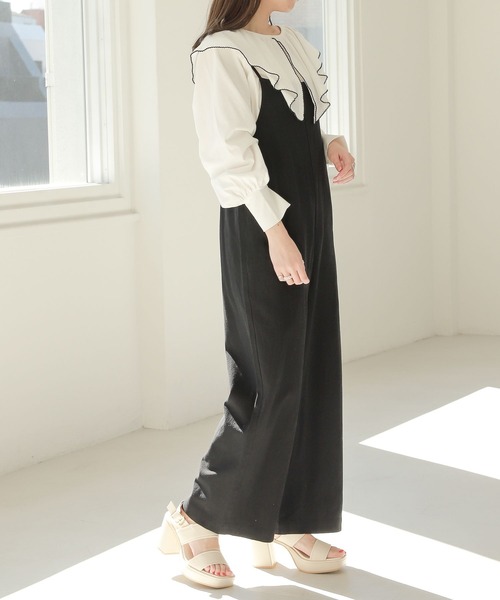 Heather(ヘザー)の「アソートキャミオールインワン 280469(つなぎ/オールインワン・レディース・ブラック/ドット/ブルー・FREE)」の6枚目の写真