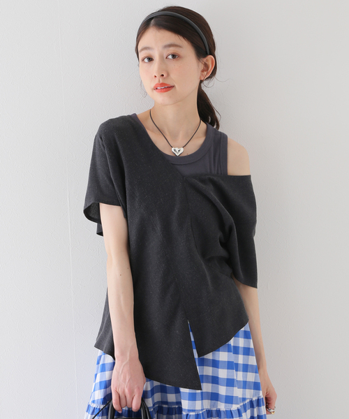 SLOBE IENA(スローブイエナ)の「【ESLOW/エスロー】 RUFFLE ブラウス(シャツ/ブラウス・レディース・ブラック/ライトグリーン・FREE)」の1枚目の写真