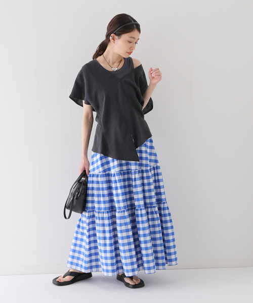 SLOBE IENA(スローブイエナ)の「【ESLOW/エスロー】 RUFFLE ブラウス(シャツ/ブラウス・レディース・ブラック/ライトグリーン・FREE)」の3枚目の写真