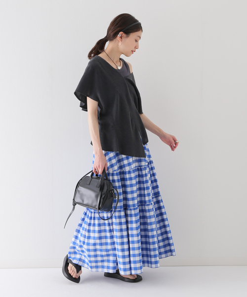 SLOBE IENA(スローブイエナ)の「【ESLOW/エスロー】 RUFFLE ブラウス(シャツ/ブラウス・レディース・ブラック/ライトグリーン・FREE)」の4枚目の写真