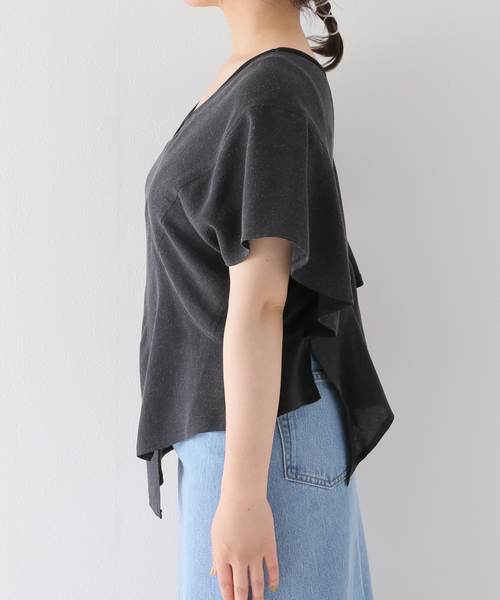 SLOBE IENA(スローブイエナ)の「【ESLOW/エスロー】 RUFFLE ブラウス(シャツ/ブラウス・レディース・ブラック/ライトグリーン・FREE)」の8枚目の写真