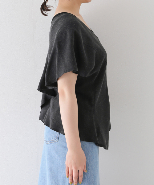 SLOBE IENA(スローブイエナ)の「【ESLOW/エスロー】 RUFFLE ブラウス(シャツ/ブラウス・レディース・ブラック/ライトグリーン・FREE)」の10枚目の写真
