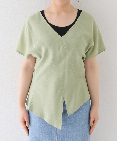 SLOBE IENA(スローブイエナ)の「【ESLOW/エスロー】 RUFFLE ブラウス(シャツ/ブラウス・レディース・ブラック/ライトグリーン・FREE)」の21枚目の写真