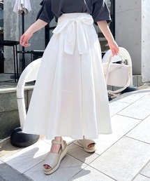 OLIVE des OLIVE | 【WEB限定カラー有】ウエストリボンタックフレアスカート(スカート)