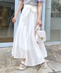 OLIVE des OLIVE | 【WEB限定カラー有】ウエストリボンタックフレアスカート(スカート)