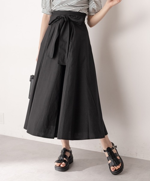 OLIVE des OLIVE(オリーブデオリーブ)の「【WEB限定カラー有】ウエストリボンタックフレアスカート(スカート・レディース・ホワイト/ブラック/パープル/オフホワイト/ライトブラウン・FREE)」の3枚目の写真