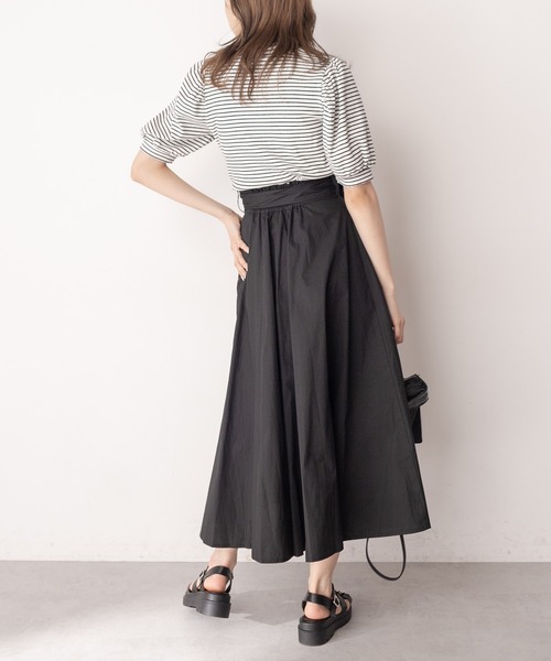 OLIVE des OLIVE(オリーブデオリーブ)の「【WEB限定カラー有】ウエストリボンタックフレアスカート(スカート・レディース・ホワイト/ブラック/パープル/オフホワイト/ライトブラウン・FREE)」の12枚目の写真