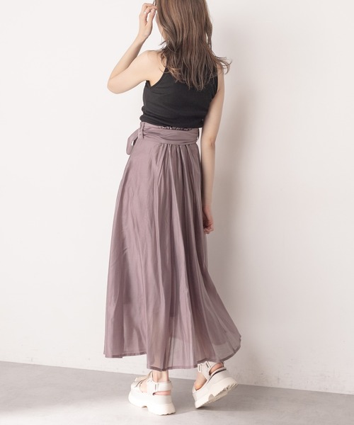 OLIVE des OLIVE(オリーブデオリーブ)の「【WEB限定カラー有】ウエストリボンタックフレアスカート(スカート・レディース・ホワイト/ブラック/パープル/オフホワイト/ライトブラウン・FREE)」の18枚目の写真