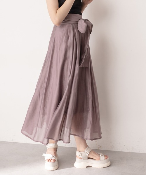 OLIVE des OLIVE(オリーブデオリーブ)の「【WEB限定カラー有】ウエストリボンタックフレアスカート(スカート・レディース・ホワイト/ブラック/パープル/オフホワイト/ライトブラウン・FREE)」の13枚目の写真