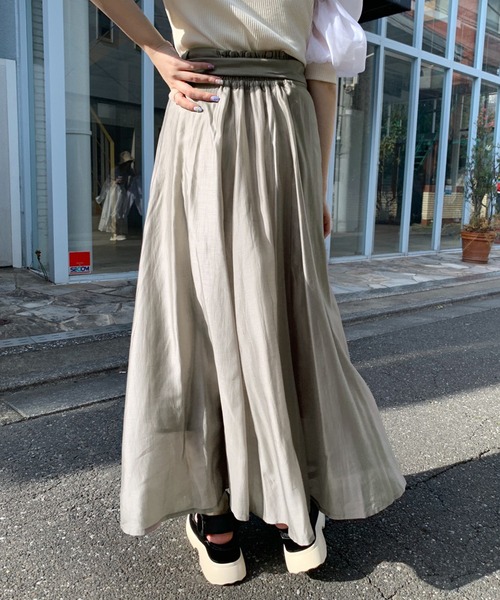 OLIVE des OLIVE(オリーブデオリーブ)の「【WEB限定カラー有】ウエストリボンタックフレアスカート(スカート・レディース・ホワイト/ブラック/パープル/オフホワイト/ライトブラウン・FREE)」の14枚目の写真