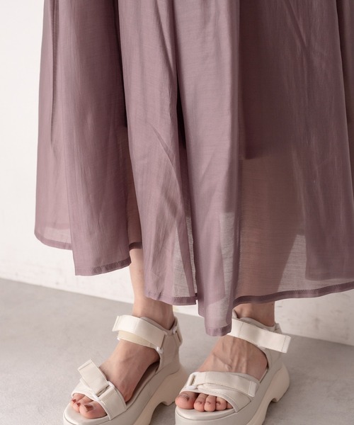 OLIVE des OLIVE(オリーブデオリーブ)の「【WEB限定カラー有】ウエストリボンタックフレアスカート(スカート・レディース・ホワイト/ブラック/パープル/オフホワイト/ライトブラウン・FREE)」の10枚目の写真