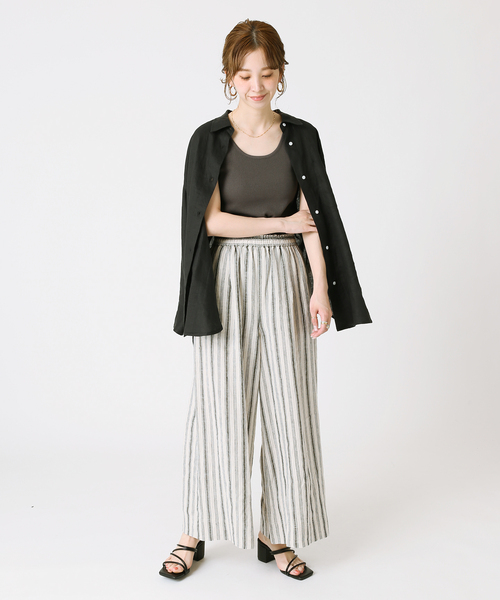 B.C STOCK(ベーセーストック)の「度詰めリブタンクトップ(タンクトップ・レディース・ホワイト/ブラック/ベージュ/グレー/オレンジ・FREE)」の6枚目の写真