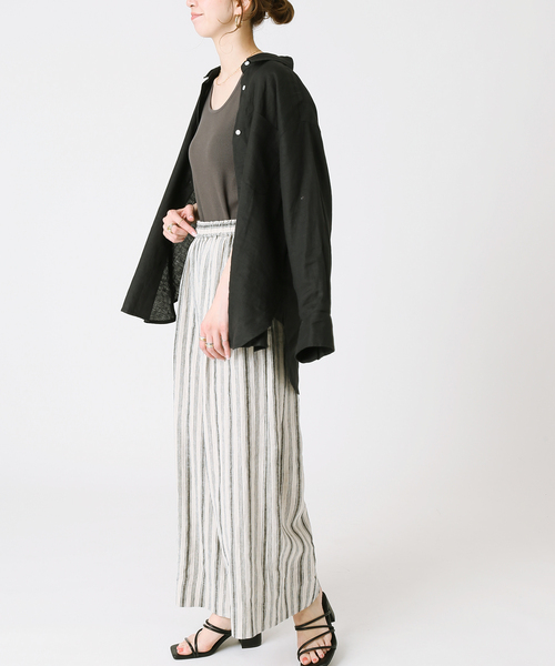 B.C STOCK(ベーセーストック)の「度詰めリブタンクトップ(タンクトップ・レディース・ホワイト/ブラック/ベージュ/グレー/オレンジ・FREE)」の8枚目の写真