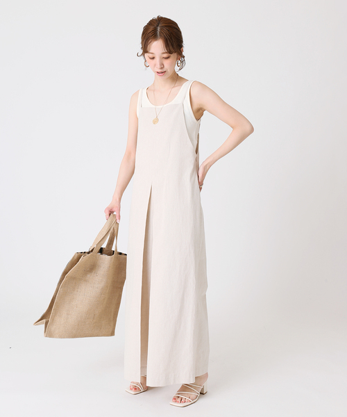 B.C STOCK(ベーセーストック)の「度詰めリブタンクトップ(タンクトップ・レディース・ホワイト/ブラック/ベージュ/グレー/オレンジ・FREE)」の13枚目の写真