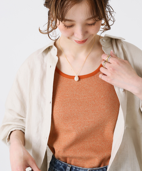 B.C STOCK(ベーセーストック)の「度詰めリブタンクトップ(タンクトップ・レディース・ホワイト/ブラック/ベージュ/グレー/オレンジ・FREE)」の21枚目の写真