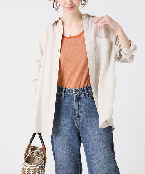 B.C STOCK(ベーセーストック)の「度詰めリブタンクトップ(タンクトップ・レディース・ホワイト/ブラック/ベージュ/グレー/オレンジ・FREE)」の22枚目の写真