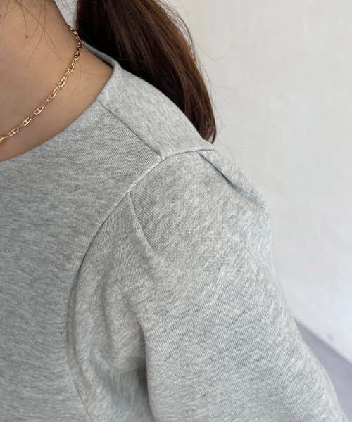 CAPRICIEUX LE'MAGE（カプリシューレマージュ）の「コクーンスリーブライトスエット（Tシャツ/カットソー・レディース・ホワイト/グレー/オレンジ・FREE）」の4枚目の写真