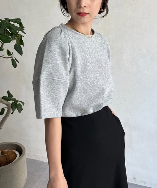 CAPRICIEUX LE'MAGE（カプリシューレマージュ）の「コクーンスリーブライトスエット（Tシャツ/カットソー・レディース・ホワイト/グレー/オレンジ・FREE）」の8枚目の写真