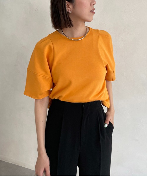 CAPRICIEUX LE'MAGE（カプリシューレマージュ）の「コクーンスリーブライトスエット（Tシャツ/カットソー・レディース・ホワイト/グレー/オレンジ・FREE）」の15枚目の写真