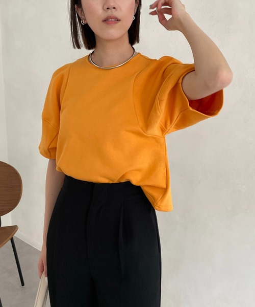 CAPRICIEUX LE'MAGE（カプリシューレマージュ）の「コクーンスリーブライトスエット（Tシャツ/カットソー・レディース・ホワイト/グレー/オレンジ・FREE）」の18枚目の写真